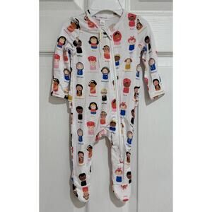 Baby Infant Angel Dear Feminist Bamboo Footed Sleeper NEW 0-3 month